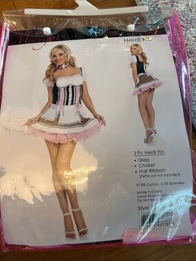 Pink and White Bavarian Dress